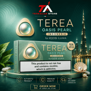 Terea Purple Wave Indonesian in Dubai with blue-purple packaging, Burj Khalifa background and UAE delivery