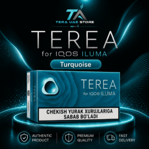 Buy authentic IQOS TEREA Turquoise (Uzbekistan edition) for your ILUMA device. Enjoy a clean, bladeless heating experience with a premium cooling menthol taste.