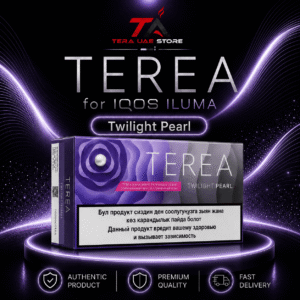 A pack of TEREA Twilight Pearl tobacco sticks designed for the IQOS ILUMA device, sourced from Kyrgyzstan.