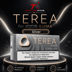 A pack of TEREA Silver tobacco sticks designed for the IQOS ILUMA device, sourced from Kyrgyzstan.