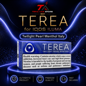 IQOS TEREA Twilight Pearl Menthol Italy with full-bodied tobacco, blueberry and cooling menthol Pearl capsule