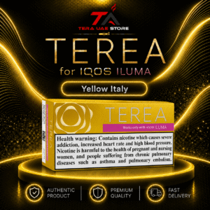 IQOS TEREA Yellow Italy with mellow aromatic tobacco and effervescent zesty aroma notes