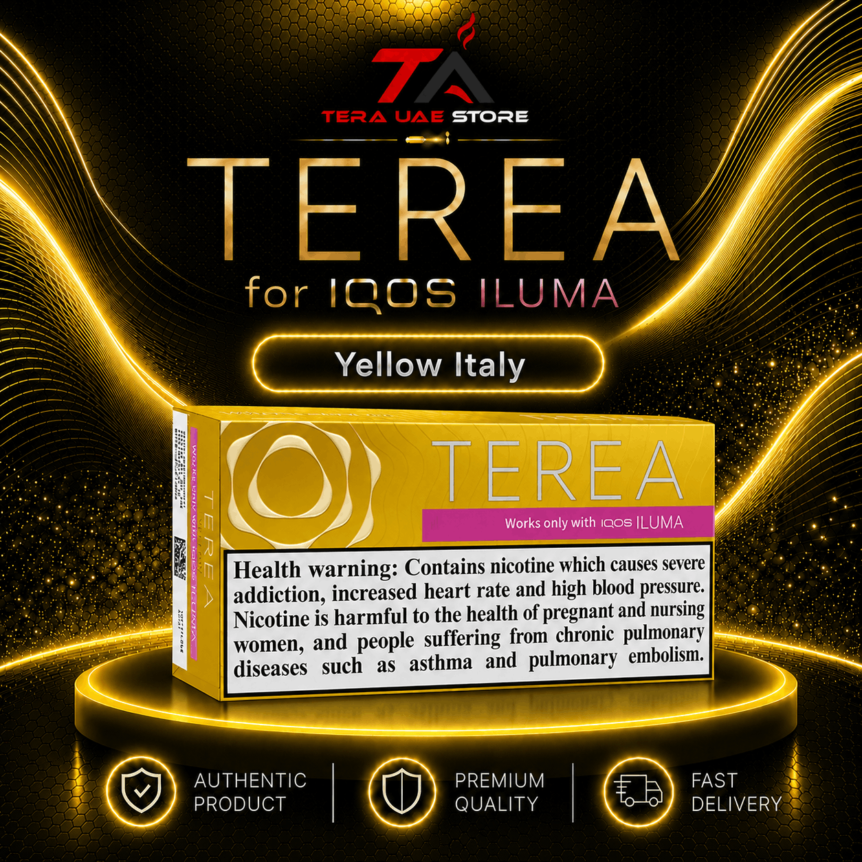 IQOS TEREA Yellow Italy in Dubai – Mild Zesty Tobacco Sticks IQOS TEREA Yellow Italy in Dubai – Mild Zesty Tobacco Sticks