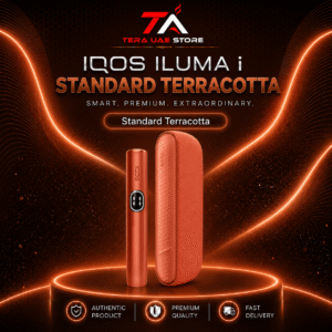 IQOS ILUMA i Standard Terracotta Vivid Terracotta Holder and Pocket Charger at Terea UAE Store