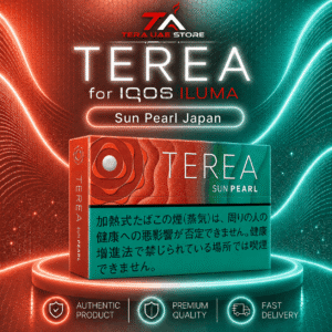 Box of IQOS TEREA Sun Pearl heatsticks for IQOS ILUMA devices, Japanese edition.