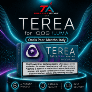 IQOS TEREA Oasis Pearl Menthol Italy with creamy tobacco, passion fruit and menthol capsule