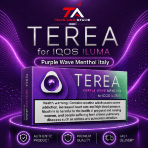 IQOS TEREA Purple Wave Menthol Italy with cooling menthol and dark forest-fruit aroma notes